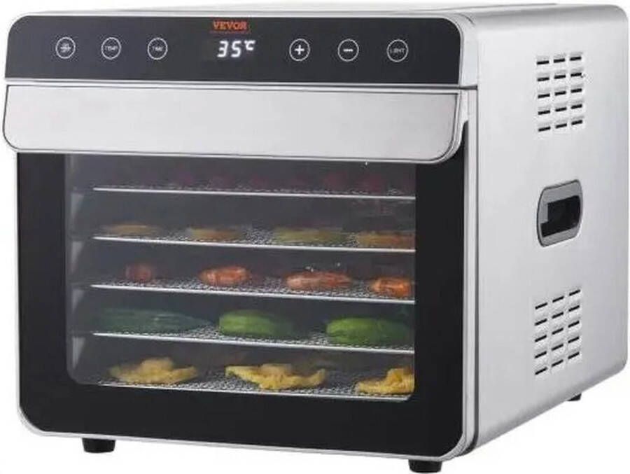 FIBILA Voedsel Dehydrator Machine Droogoven Voedsel droger Voedseldehydrator Digitaal Elektrisch Roestvrijstaal