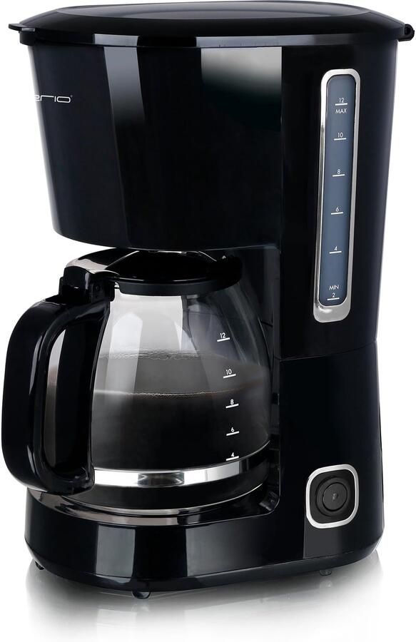 Filterkoffiezetapparaat groot 1 5L glazen kan voor maximaal 12 kopjes verse koffie uitneembaar permanent filter anti-druppelfunctie 40 minuten auto-off 750W CME-125129.4