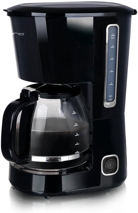 Filterkoffiezetapparaat groot 1 5L glazen kan voor maximaal 12 kopjes verse koffie uitneembaar permanent filter anti-druppelfunctie 40 minuten auto-off 750W CME-125129.4