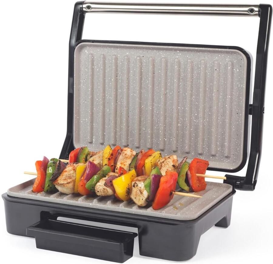 FlexVer Grill Apparaat Tosti Apparaat Contact Grill 750 Watt Zwart