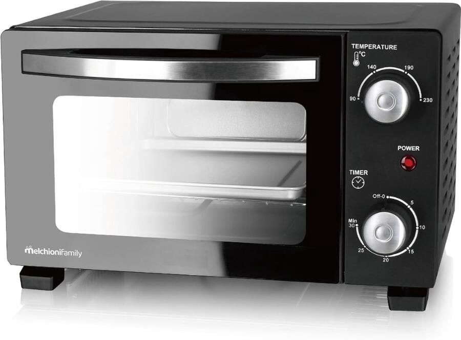 FlexVer Mini Oven Hetelucht Friteuse Vrijstaand 11 Liter 800 Watt Zwart