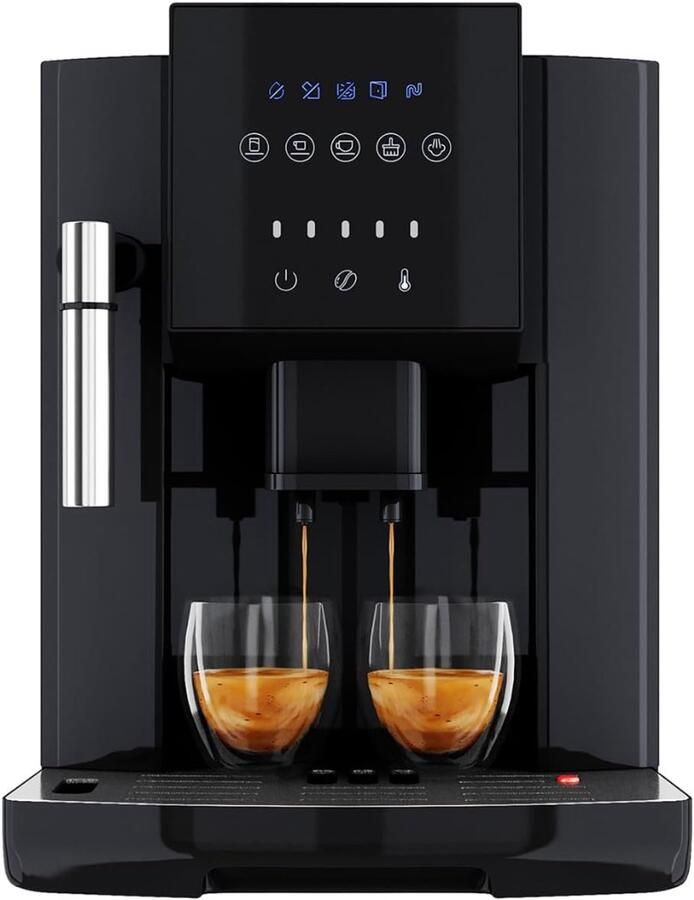 FlexVer Volautomatische Koffiemachine Koffieapparaat automatisch Fully Automatic Coffee Machine 1.8 Liter Tank Zwart