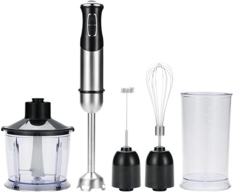 FLITI Handstaafmixer 5-in-1 Mixerset 1000W Krachtige Mixer met Turbo Variabele Snelheid Hakker Garde & Melkopschuimer 1 Stuk