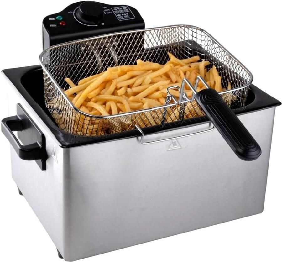 Florixa Frituurpan 5 liter Frituurpan Zilver ‎31cm x 34cm x 25cm