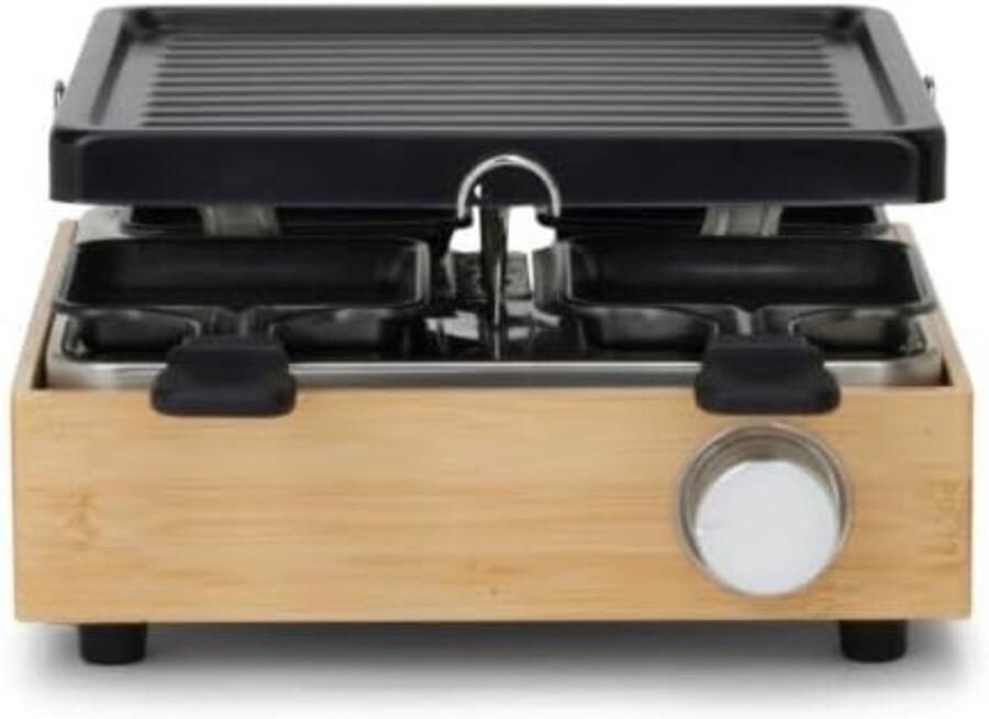 Florixa Gourmetstel 4 personen Gourmetstellen Gourmet Hout Zwart‎ 26cm x 25cm x 15cm