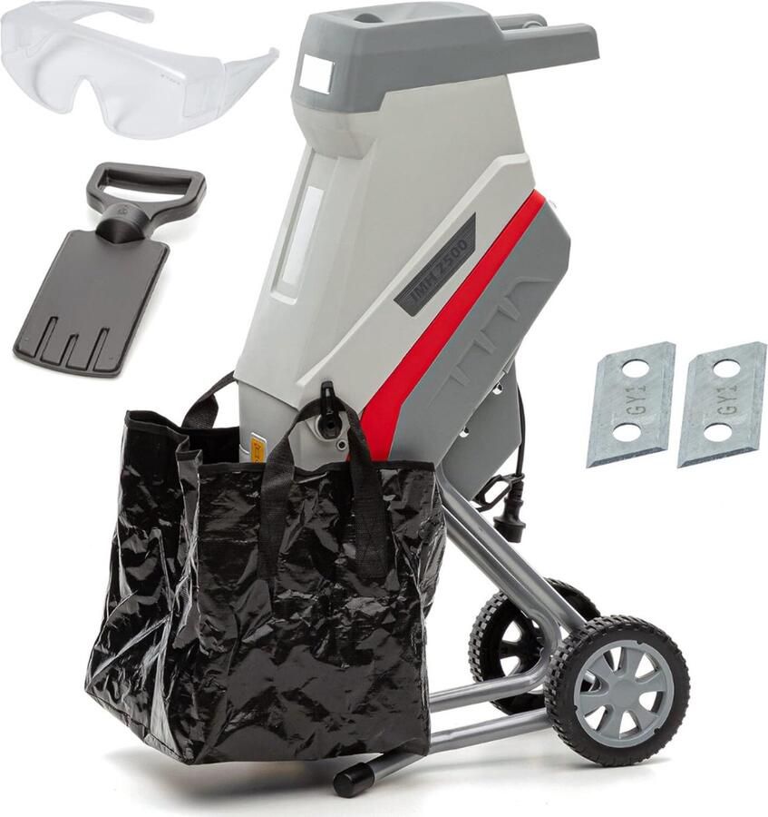 Mira Hakselaar Versnipperaar – Hakselaar Electrisch Shredder Grijs 46cm x 37cm x 91cm