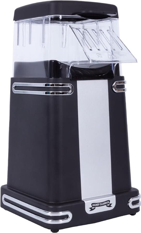 Florixa Popcorn Machine Popcorn maker Popcornmais Machine Zwart 14cm x 26cm x 14cm