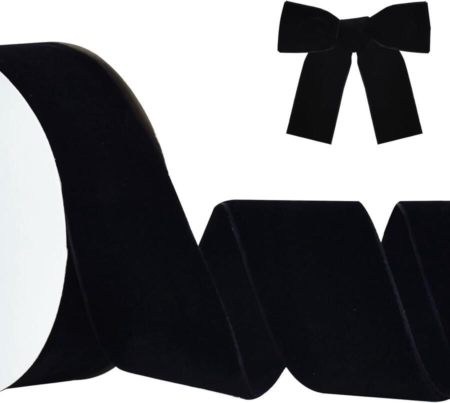 Fluwelen lint 5 cm x 10 yards