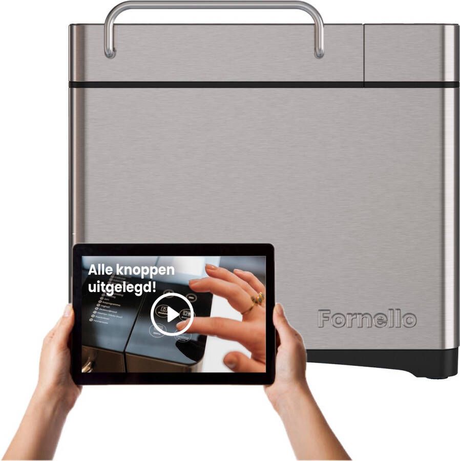 Fornello Essenza Broodbakmachine PFAS vrij Keramisch Broodmachine Glutenvrij