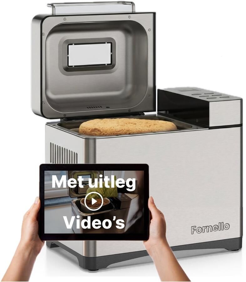 Fornello Essenza Broodbakmachine PFAS vrij Keramisch Broodmachine Glutenvrij - Foto 2