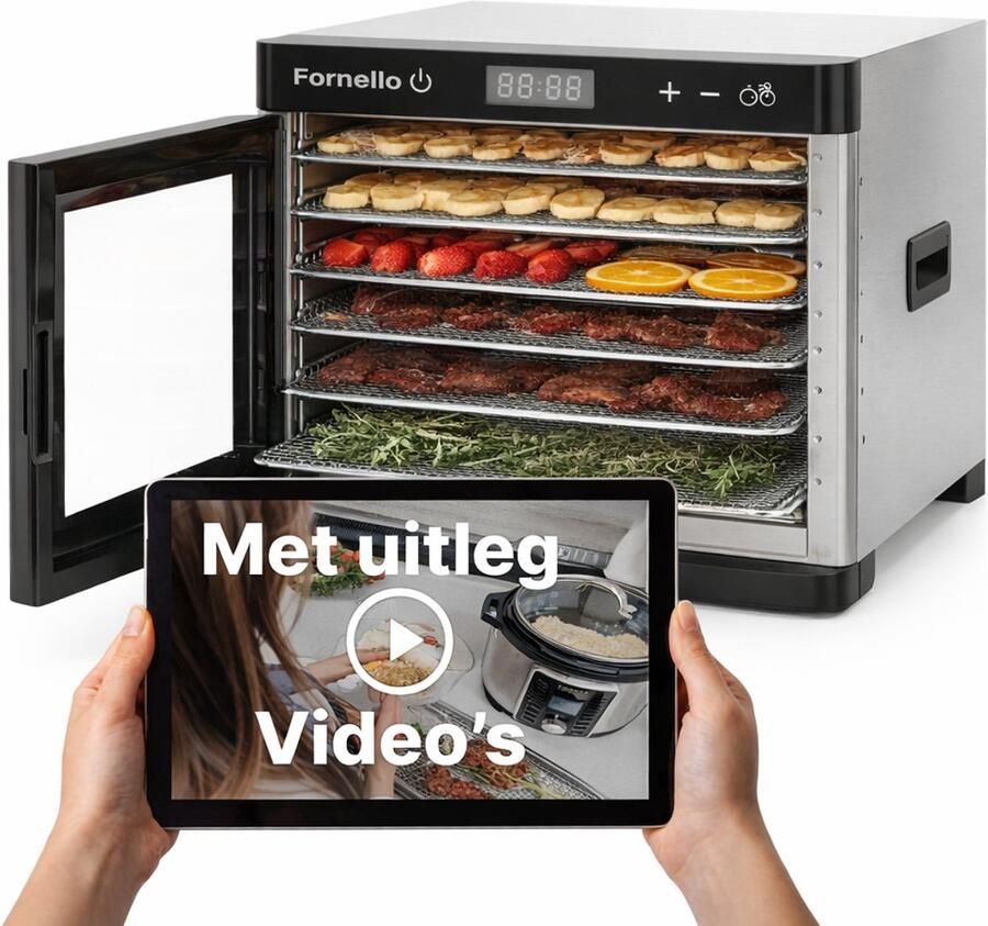 Fornello Voedseldroger Inc. Uitlegvideo's Droogkast Droogmachine Dehydrator Droogoven