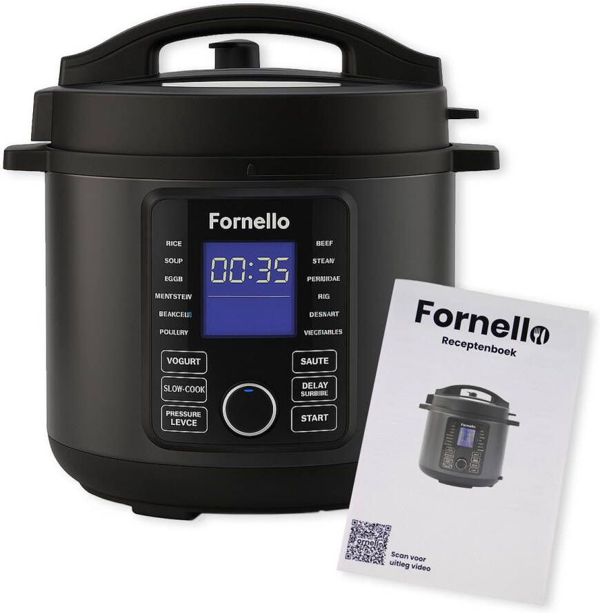 Fornello Multicooker 6L Slowcooker met Timer & Kookboek Rijstkoker Pressure Cooker - Foto 3
