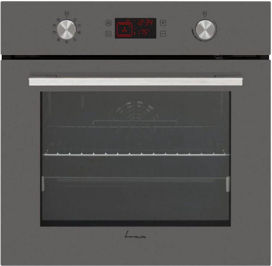 Fram FBO-V659GCDRC-GVG – Inbouw Oven – 69 L – 9 kookfuncties – Digitale timer – 60 cm – Grillfunctie – Energieklasse A – Touchscreen & knoppen – Grijs