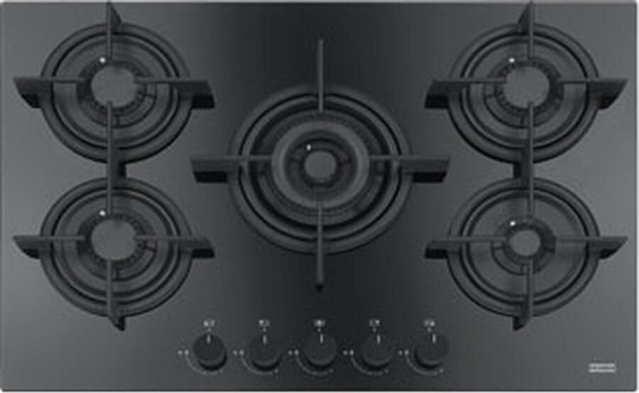 Franke Crystal FHCR 755 4G TC HE BK C Zwart Ingebouwd Gaskookplaat 5 zone(s)