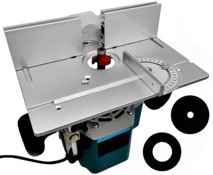 Freestafel Inlegplaat Set Aluminium 240x200 mm Router Tafel Inzetplaat Houtbewerking Accessoire Zilver Voor Doe-Het-Zelvers
