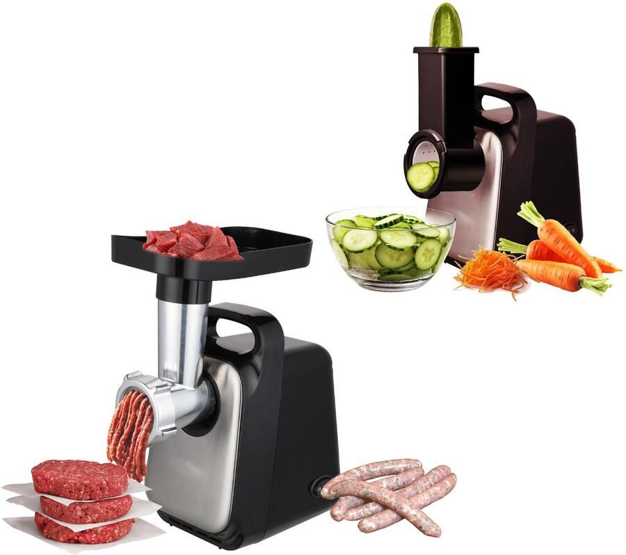 Friac MV0600 2 in 1 Vleesmolen en elektrische groenterasp 600 W