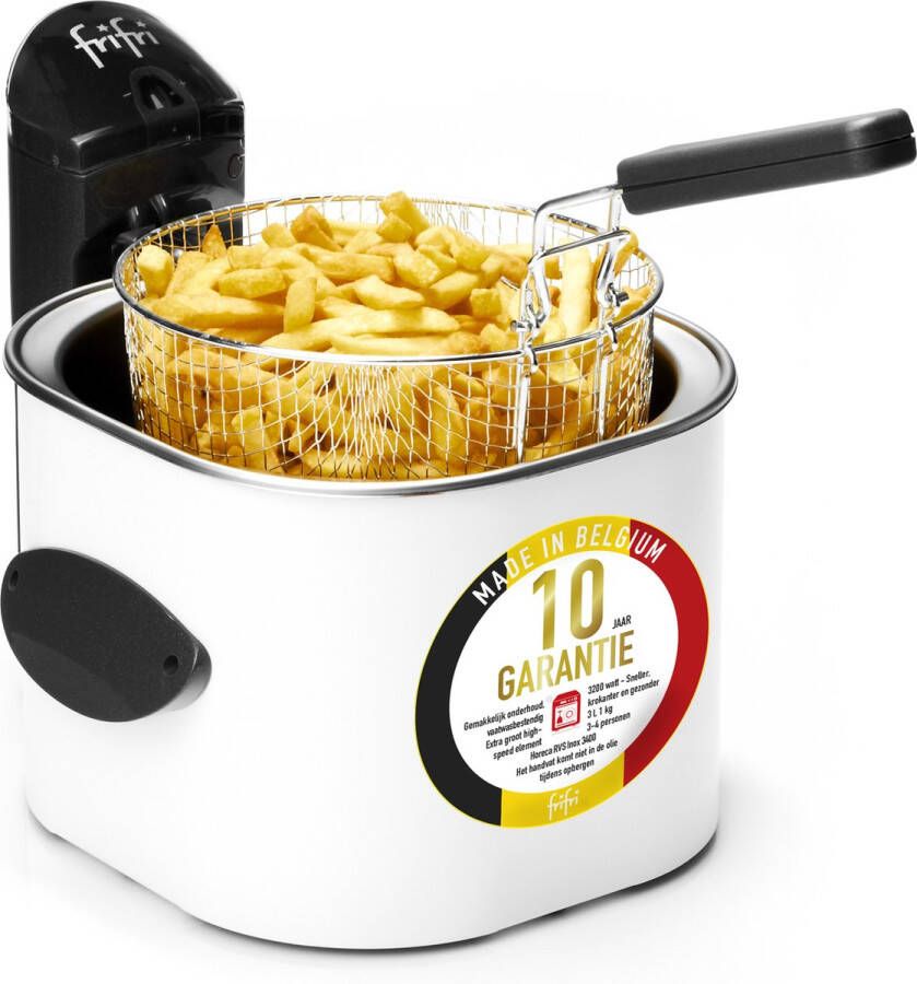 FriFri 1518 HSM2000 High Speed metal 3200 Watt koude zone cool wall 3L friteuse met XL ronde mand