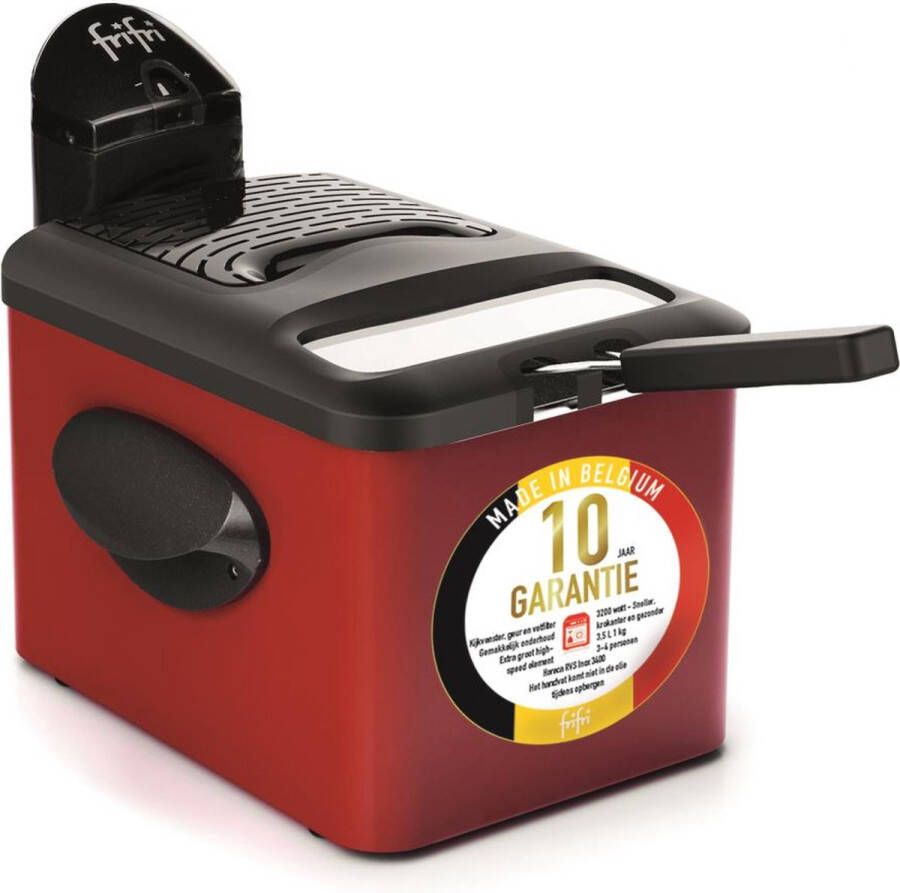FriFri 1905 DuoFil Frituurpan friteuse 3.5 liter koude zone 3200 Watt Koolstof geur- & vetfilter 1 kg friet 10 jaar garantie
