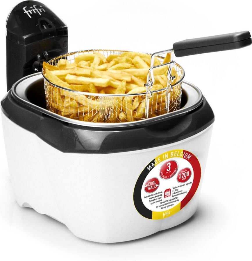 FriFri 918-2 Frituurpan 3 liter koude zone 3200 Watt 1 kg friet wit