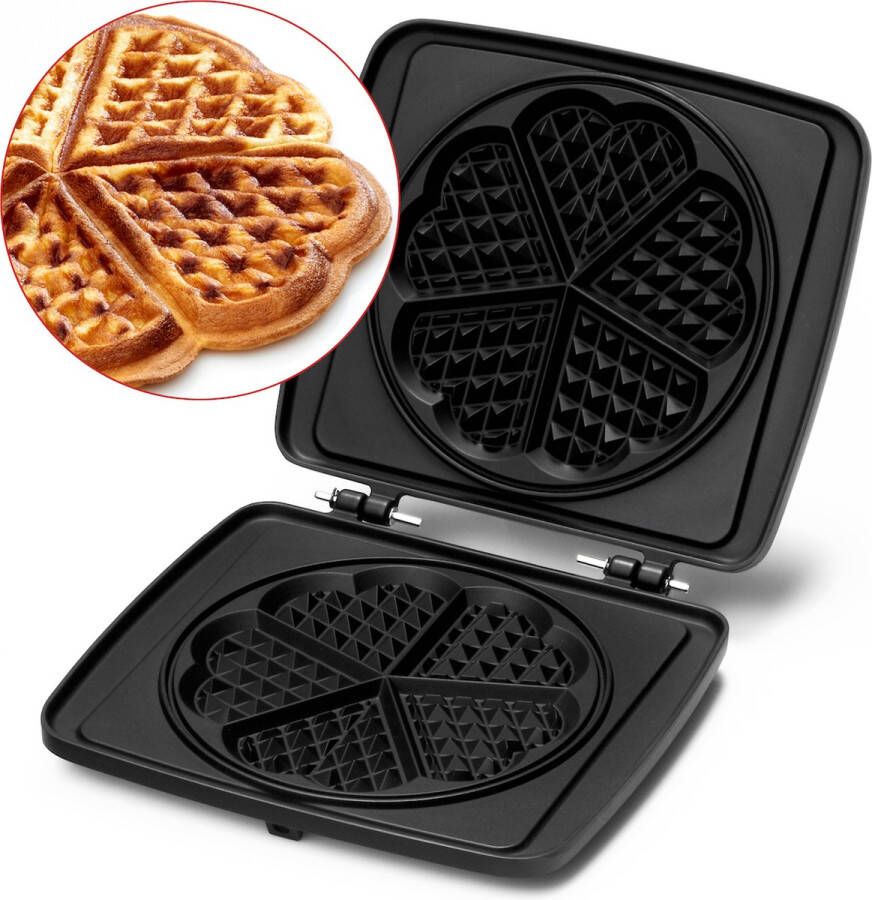 FriFri FM0026 Vervangplaat Wafelijzer Hartjeswafels Gegoten Aluminium Vaatwasmachinebestendig BPA vrij 2 Jaar Garantie