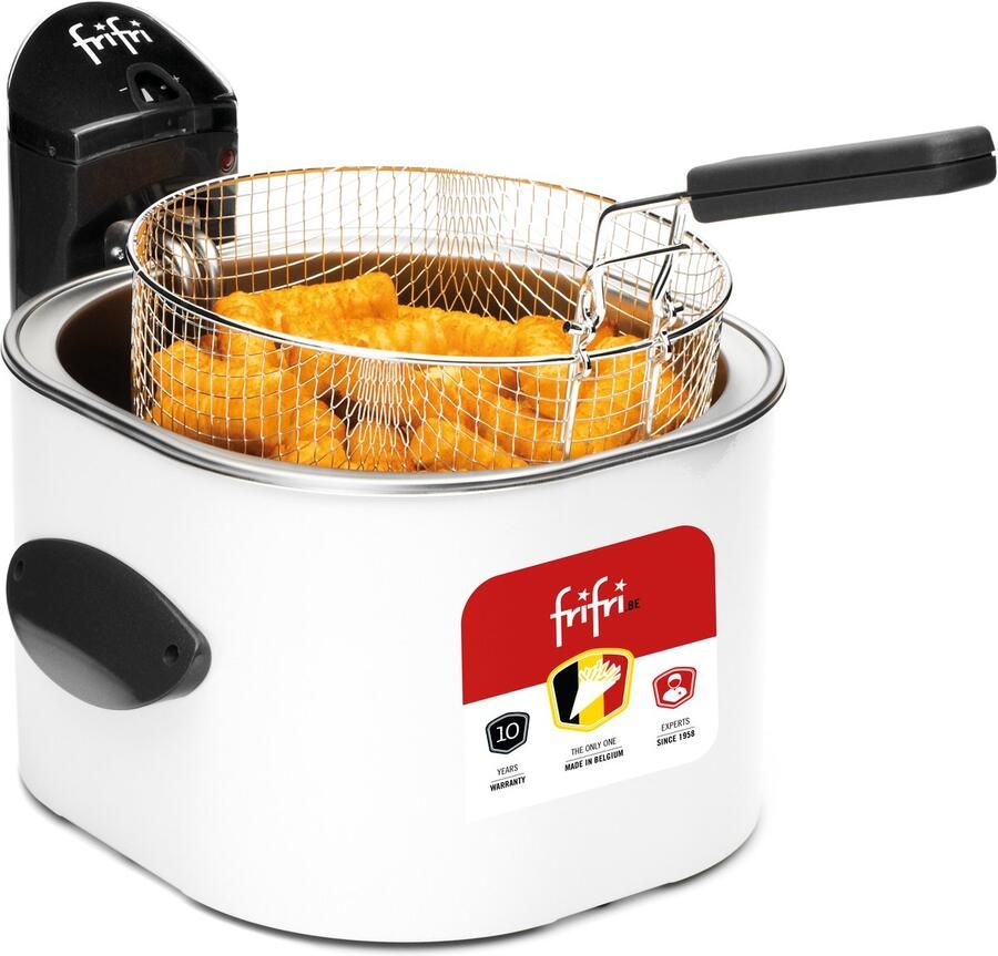 FriFri Tradition F1528 Frituurpan 3L 3200W Koude Zone Technologie RVS Kuip Voor 1.5kg Friet 10 Jaar Garantie Made in België