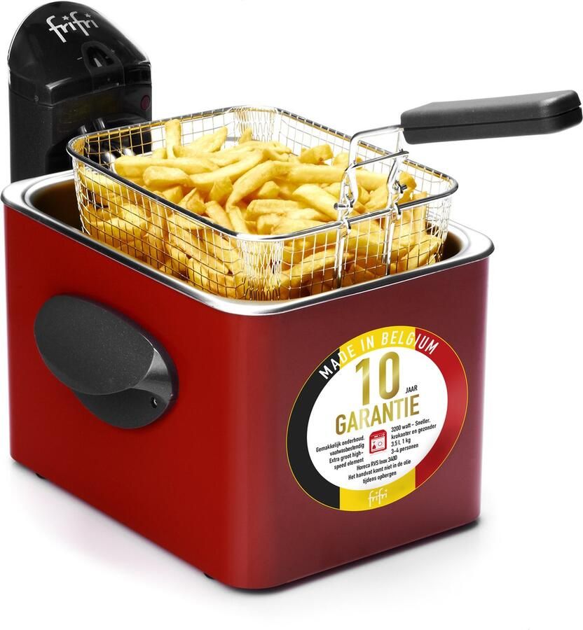 FriFri 1905R Frituurpan friteuse 3 5 liter 3200 Watt 1 kg friet 10 jaar garantie