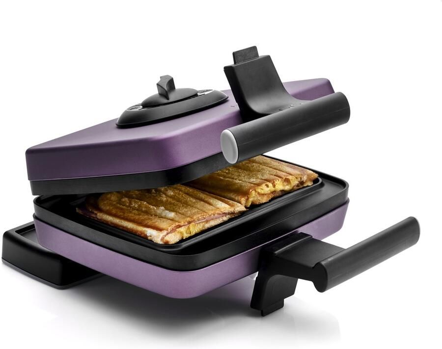 FriFri Cool touch toasty wafelijzer (paars) Inclusief platen voor Croque-Monsieur