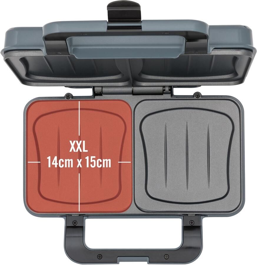 FriFri Croque-Monsieur DUO 'DWICH XXL 900W XXL Platen Antiaanbaklaag Horizontaal & Verticaal Opbergen 2 Jaar Garantie