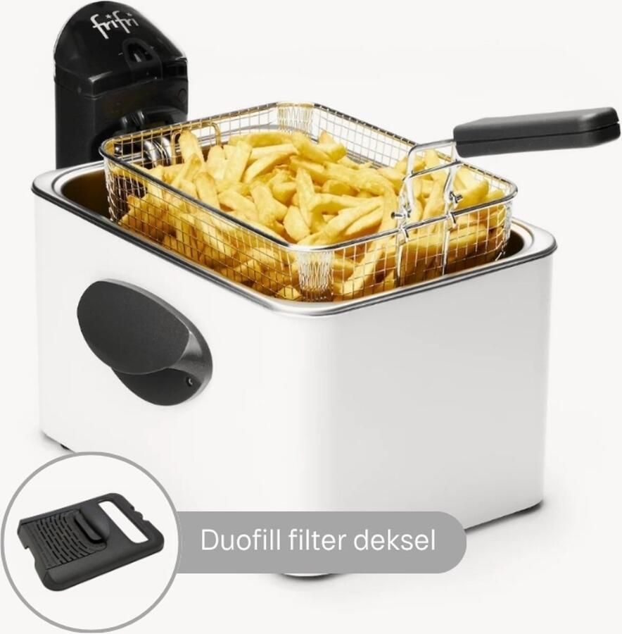 FriFri Expert Duofil F1948DUO Frituurpan 4 5L 3200W DUOFIL Anti-Geur-Vet Filter Voor max 1.5 kg Friet Koude Zone Made in Belgium - Foto 2