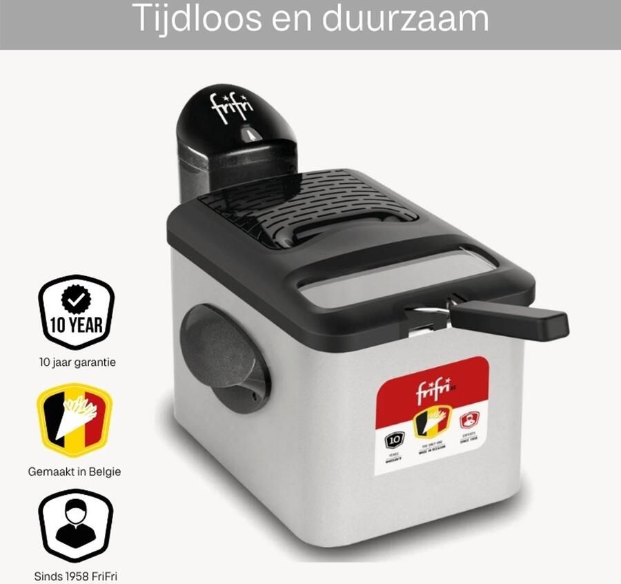 FriFri Expert Duofil F1948DUO Frituurpan 4 5L 3200W DUOFIL Anti-Geur-Vet Filter Voor max 1.5 kg Friet Koude Zone Made in Belgium - Foto 2