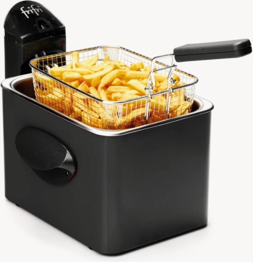 FriFri Expert F1905A Frituurpan 3.5L 3200W Koude Zone Technologie RVS Kuip Voor max 1 kg Friet Antraciet 10 Jaar Garantie Made in België
