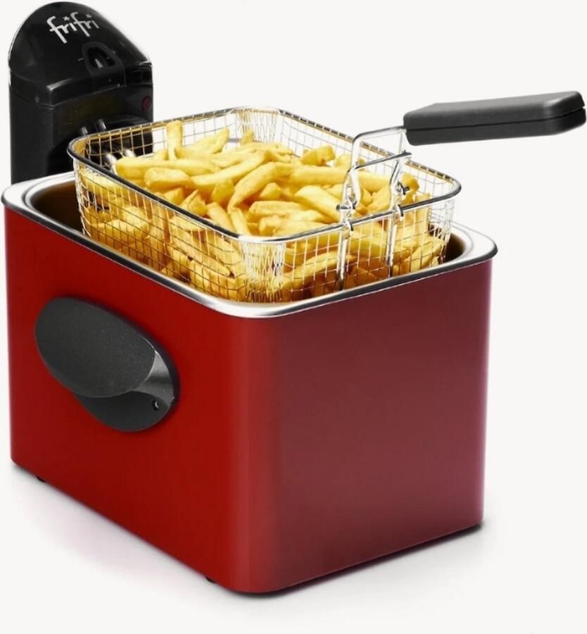 FriFri Expert F1905R Frituurpan 3.5L 3200W Koude Zone Technologie RVS Kuip Voor 1.0 kg Friet 10 Jaar Garantie Rood Made in België - Foto 3