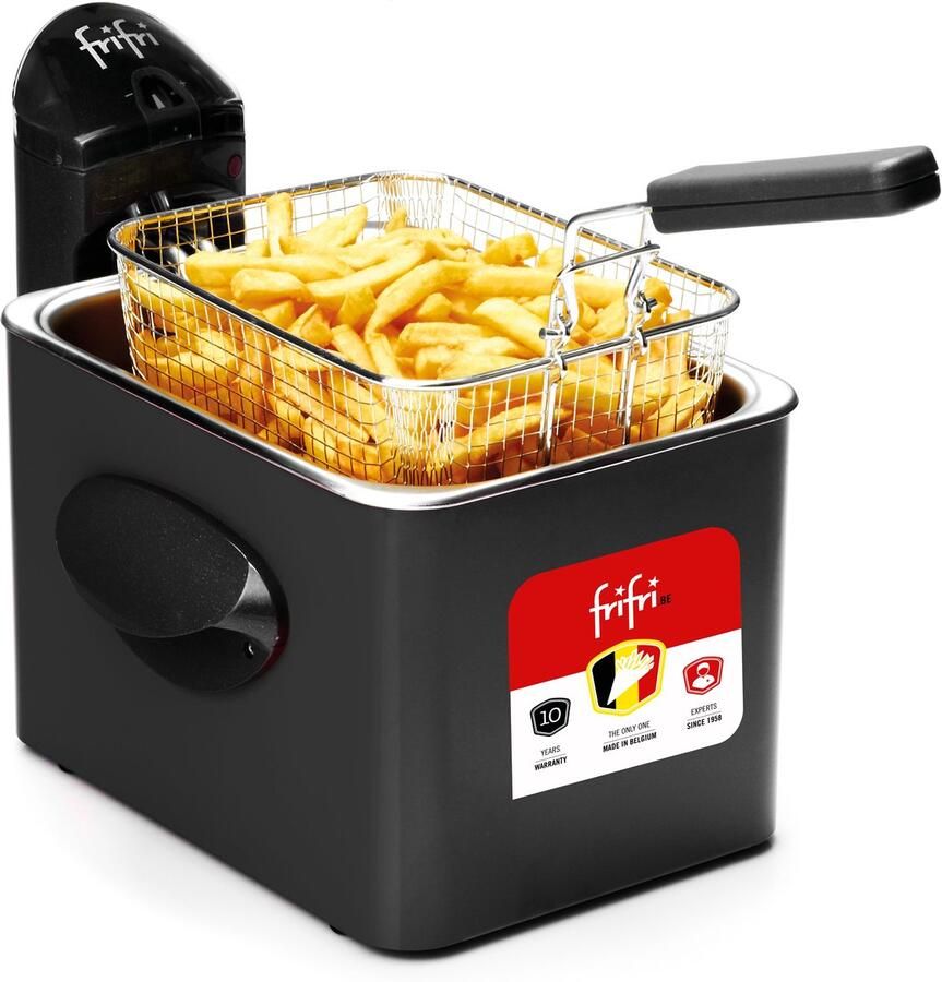 FriFri Expert F1905AS Frituurpan 3.5L 3200W Koude Zone Technologie RVS Kuip Voor 1.0 kg Friet 10 Jaar Garantie Zwart| Made in België - Foto 2