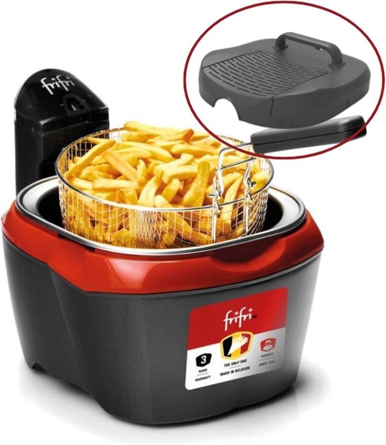 FriFri F918RR2 Duo Frituurpan – 3L – Koude zone – 3200 Watt – Geur- en vetfilter – Voor 1 kg friet – 3 jaar garantie - Foto 2