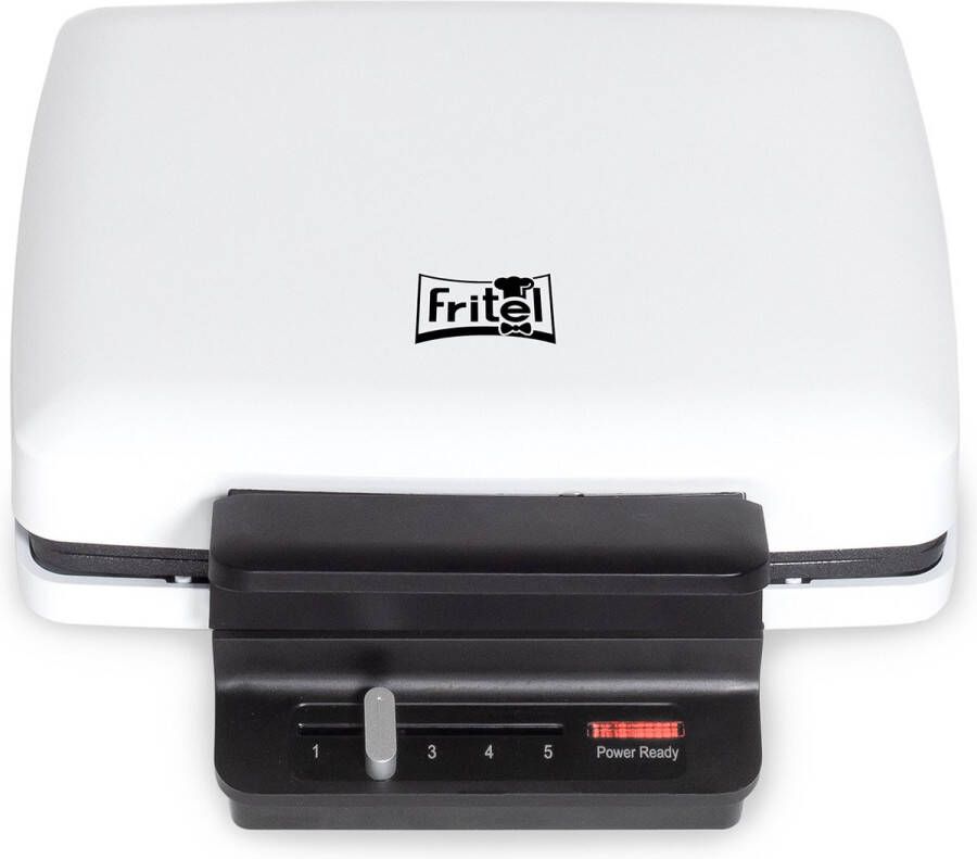 Fritel Wafelijzer A201 Wafelapparaat Wafelbakijzer 4x7 23x24cm 1200W Anti-aanbaklaag Vaste platen Wit PFAS-vrij - Foto 4