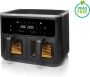 Fritel Airfryer SnackTastic 8480 DUO Dubbele Heteluchtfriteuse 2x 4 5L 2x 1350gr 2400W 8 Programma's – 2 tot 9 Pers. -Digitaal Touchscreen Kijkvenster PFAS vrij - Thumbnail 2
