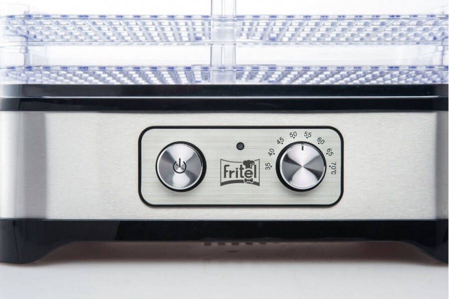 Fritel Dehydrator DH 2025 Droogapparaat Voedseldroger Droogoven 5 Laags 35°C tot 70°C 250W 2 Stapelwijzen BPA-vrij Groenten Fruit Kruiden Vis Vlees - Foto 2