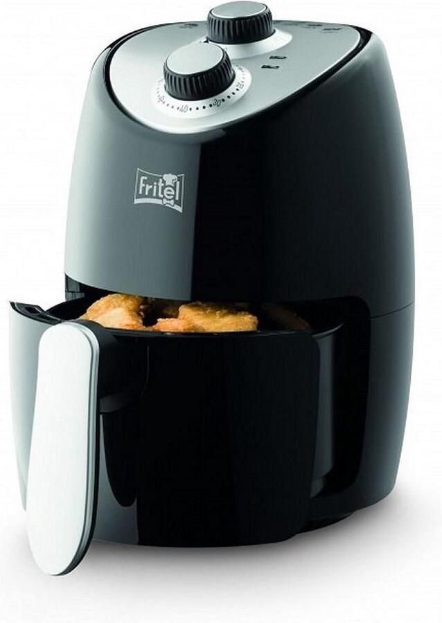 Fritel Airfryer SnackTastic 4202 Compacte Heteluchtfriteuse 1 tot 2 Pers. Ideaal voor Kleine portie's Hetelucht friteuse Singles & Studenten PFAS-vrij Zwart 2 L 1000W - Foto 3