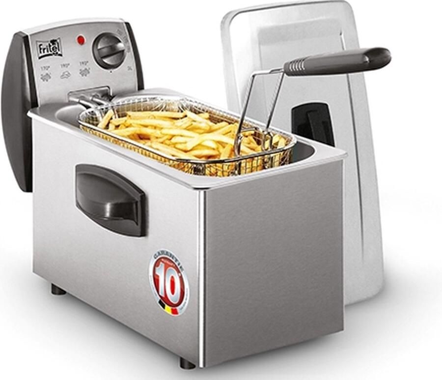 Fritel Frituurpan FR 1450 Frietketel met Antistofdeksel Friteuse 2-4 Pers. Frituurketel Koude zone 2200W 3L - Foto 3