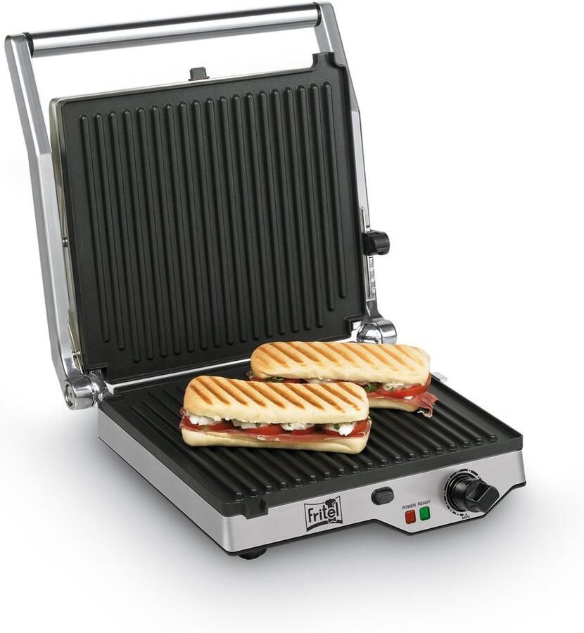Fritel Grill GR 2275 Paninigrill Tosti-ijzer & BBQ in 1 Elektrische Grill 29x26 cm 2000W Uitneembare Platen 180° Openklapbaar - Foto 2
