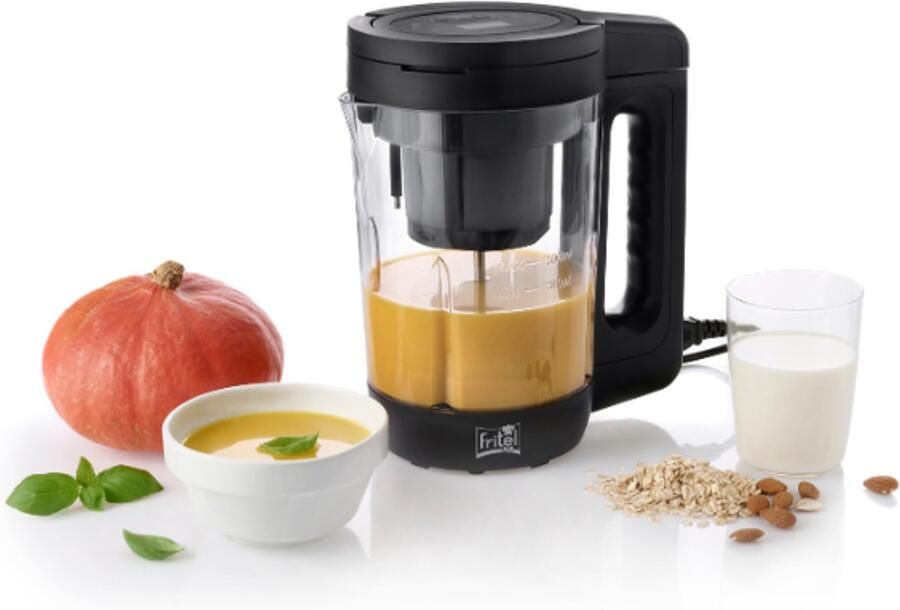 Fritel SMM 4980 Soup & Milk Maker – Soepmaker en Plantaardige Melkmaker 2-in-1 – 1 6L – Melk Smoothies & Soep – BPA-vrije Tritan Kan – Zwart