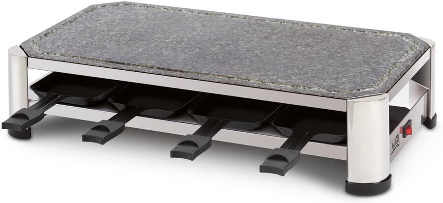 Fritel Steengrill SG 2180 Hotstone Grill Raclette Kerst Natuursteen 1500W 49 5x27cm PFAS-vrij 2 tot 8 Pers. + 8 Raclettepannetjes & Spatels - Foto 4