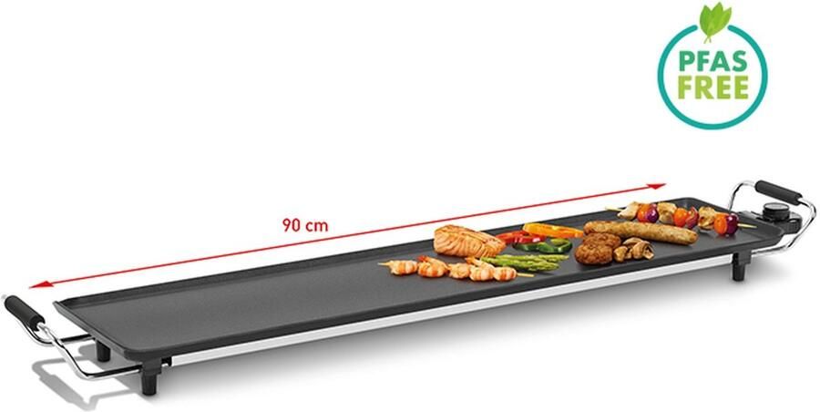 Fritel Teppanyaki TY 1897 Bakplaat XXL Tafelgrill 90x22 cm 1800W 5 Standen PFAS-vrij 4 tot 8 Pers. Antiaanbak - Foto 3