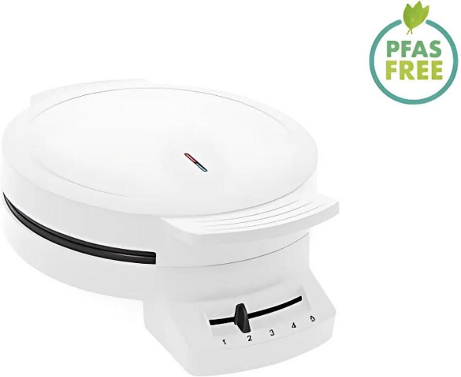 Fritel Wafelijzer A202 Wafelmaker PFAS vrij Wafelmachine voor Hartjeswafels Hartjeswafelijzer 5 Hartjeswafels Wafelbakijzer met Vaste Bakplaten Wit 1200W