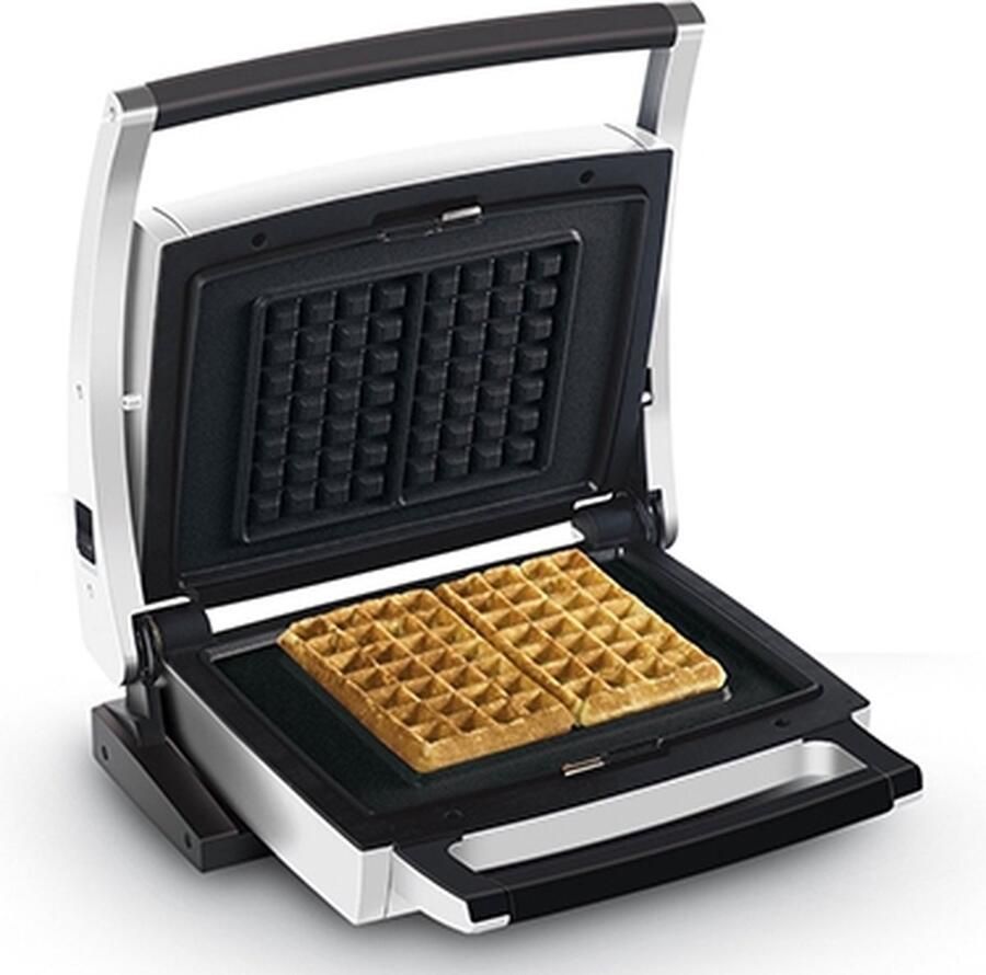 Fritel Wafelijzer CW 2437 Combi Wafeltoestel Wafelmaker – 4x7 Wafels 41x26cm 1600W Antiaanbak Verwisselbare Bakplaten Verticale opberging