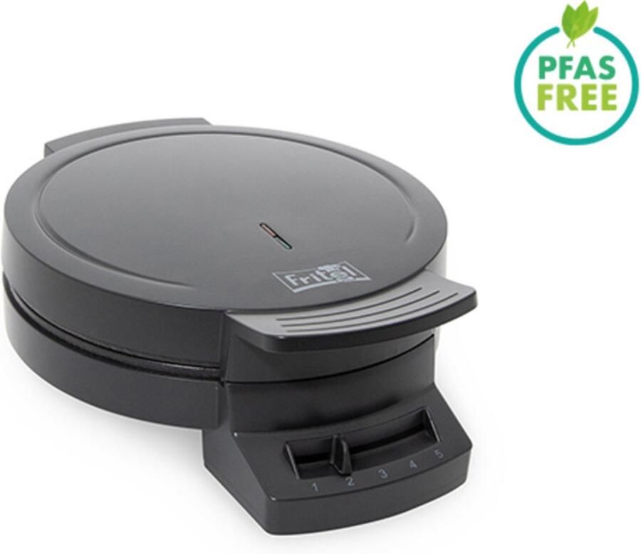 Fritel Wafelijzer HW 1225 Wafelmaker Hartjeswafels Hartjeswafelijzer 5 Hartjeswafels 1200W Vaste Bakplaten Zwart PFAS vrij - Foto 2