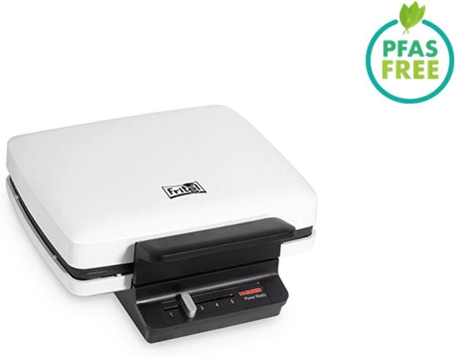 Fritel Wafelijzer WA 1230 Wafeltoestel Wafelmaker 4x7 Wafelplaat 23x24cm 1200W Antiaanbak PFAS-vrij Vaste Bakplaten Wit - Foto 2