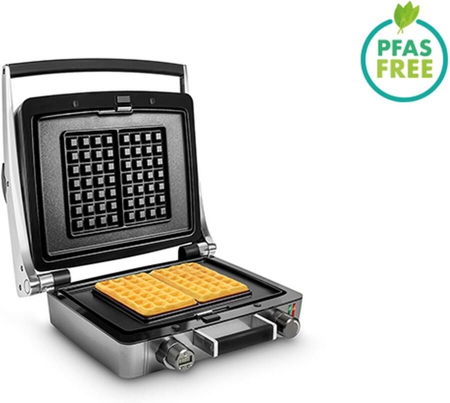 Fritel WaffleTastic CW 3638 Wafelijzer Wafeltoestel 4x7 traditionele Belgische wafels Uitneembare bakplaten Flip-over systeem 1600 Watt Incl. timer PFAS vrij - Foto 1