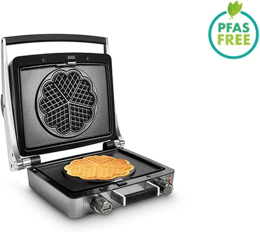 Fritel WaffleTastic CW 3668 Wafelmaker Hartjeswafels Hartjeswafelijzer Hartjeswafels – 1600W – Verwisselbare Bakplaten – PFAS-vrij + 60' Timer