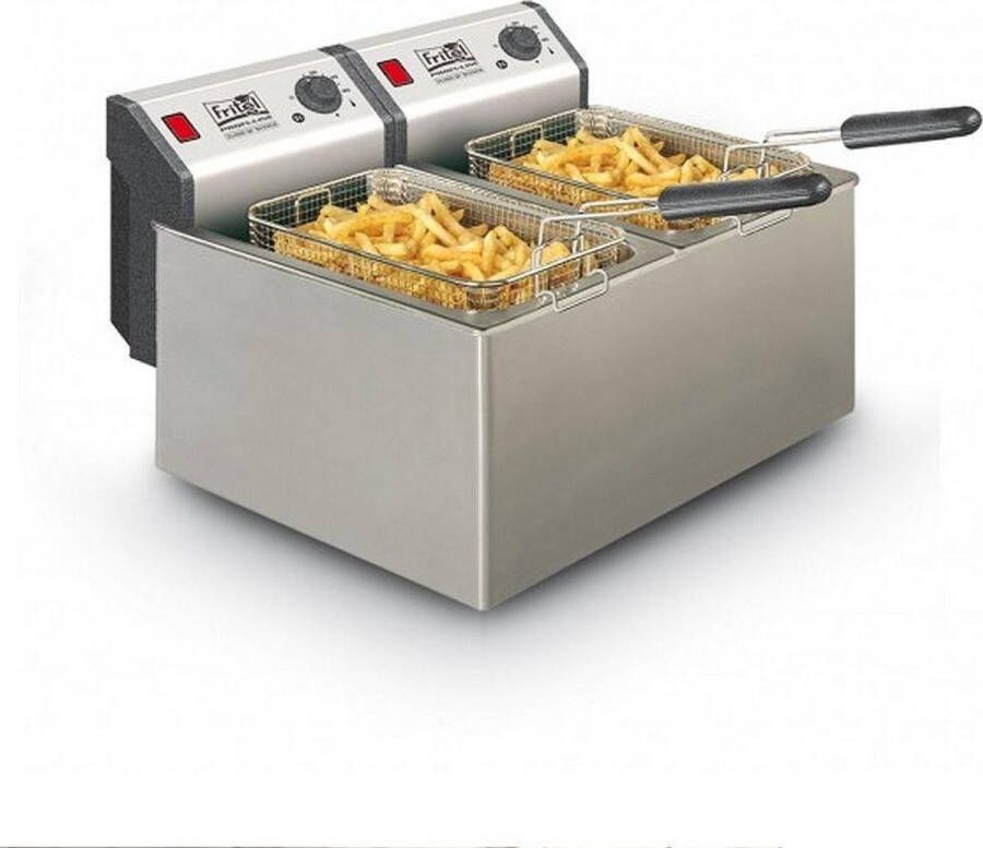 Fritel Friteuse Profi 4905 Duo Professionele Frituurpan Frituurketel Dubbel 2x 8L 2x 3300W Antistofdeksel Olie + Vast Vet - Foto 2